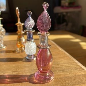 Mini perfume glass bottles. Set of 7